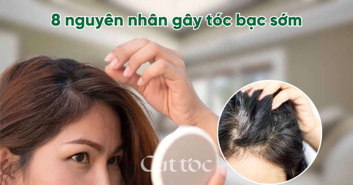 Tóc bạc sớm do đâu? Kiểm tra 8 nguyên nhân phổ biến bạn nên biết