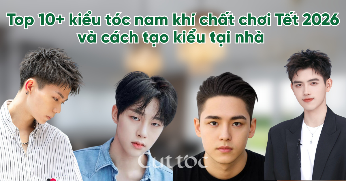 Top 10+ kiểu tóc nam khí chất chơi Tết 2026 và cách tạo kiểu tại nhà